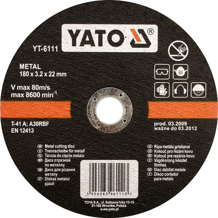 Yato YT-5923 Cutting disc for metal 125x1.2x22mm YT5923: Buy near me in Poland at 2407.PL - Good price!