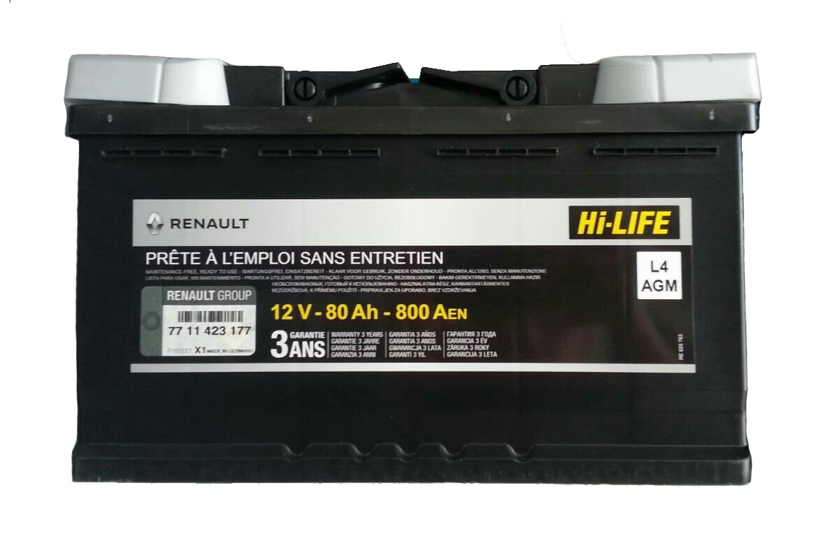 Battery Renault Start-Stop EFB 12V 70AH 720A(EN) R+ - 7711575175 Renault -   Store