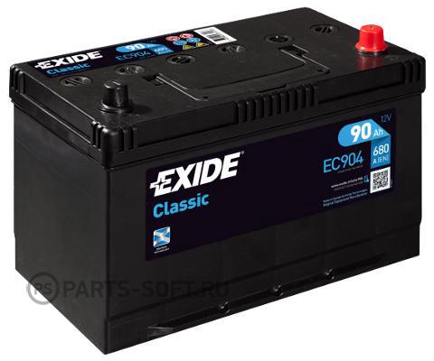 Exide EC904 Аккумулятор Exide Classic 12В 90Ач 680А(EN) R+ EC904: Отличная цена - Купить в Польше на 2407.PL!