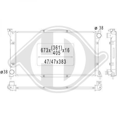 Diederichs DCM3023 Radiator, engine cooling DCM3023: Buy near me in Poland at 2407.PL - Good price!