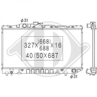 Diederichs DCM3136 Радиатор охлаждения двигателя DCM3136: Отличная цена - Купить в Польше на 2407.PL!