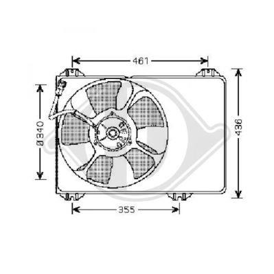 Diederichs DCL1195 Hub, engine cooling fan wheel DCL1195: Buy near me in Poland at 2407.PL - Good price!