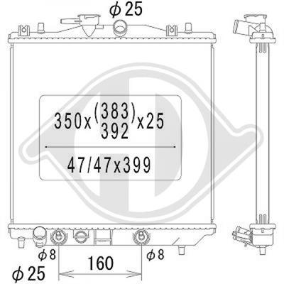 Diederichs DCM3020 Radiator, engine cooling DCM3020: Buy near me in Poland at 2407.PL - Good price!