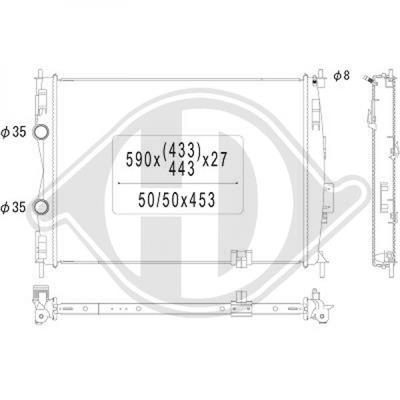 Diederichs DCM1857 Radiator, engine cooling DCM1857: Buy near me in Poland at 2407.PL - Good price!