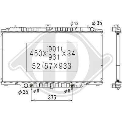 Diederichs DCM1852 Radiator, engine cooling DCM1852: Buy near me in Poland at 2407.PL - Good price!