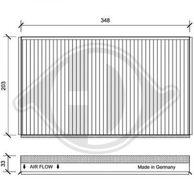 Diederichs DCI1122 Activated Carbon Cabin Filter DCI1122: Buy near me in Poland at 2407.PL - Good price!