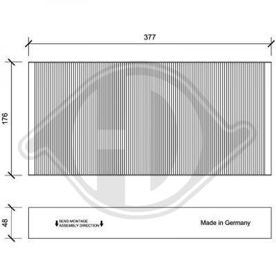 Diederichs DCI0152 Filter, interior air DCI0152: Buy near me in Poland at 2407.PL - Good price!