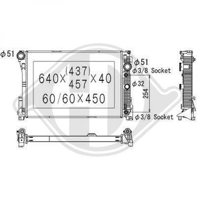 Diederichs DCM2434 Радиатор охлаждения двигателя DCM2434: Отличная цена - Купить в Польше на 2407.PL!