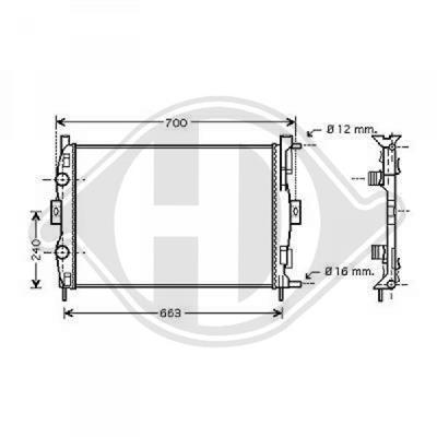 Diederichs DCM2922 Radiator, engine cooling DCM2922: Buy near me in Poland at 2407.PL - Good price!