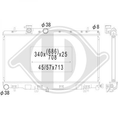 Diederichs DCM3032 Радіатор охолодження двигуна DCM3032: Приваблива ціна - Купити у Польщі на 2407.PL!