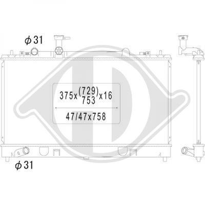 Diederichs DCM2251 Radiator, engine cooling DCM2251: Buy near me in Poland at 2407.PL - Good price!