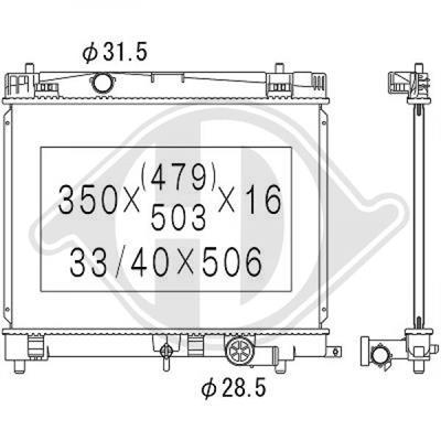 Diederichs DCM3325 Радиатор охлаждения двигателя DCM3325: Отличная цена - Купить в Польше на 2407.PL!