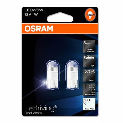 Osram 2850CW-02B LED lamp Osram LEDriving CoolWhite T10 12V W2,1x9,5d (2 pcs.) 2850CW02B: Buy near me in Poland at 2407.PL - Good price!