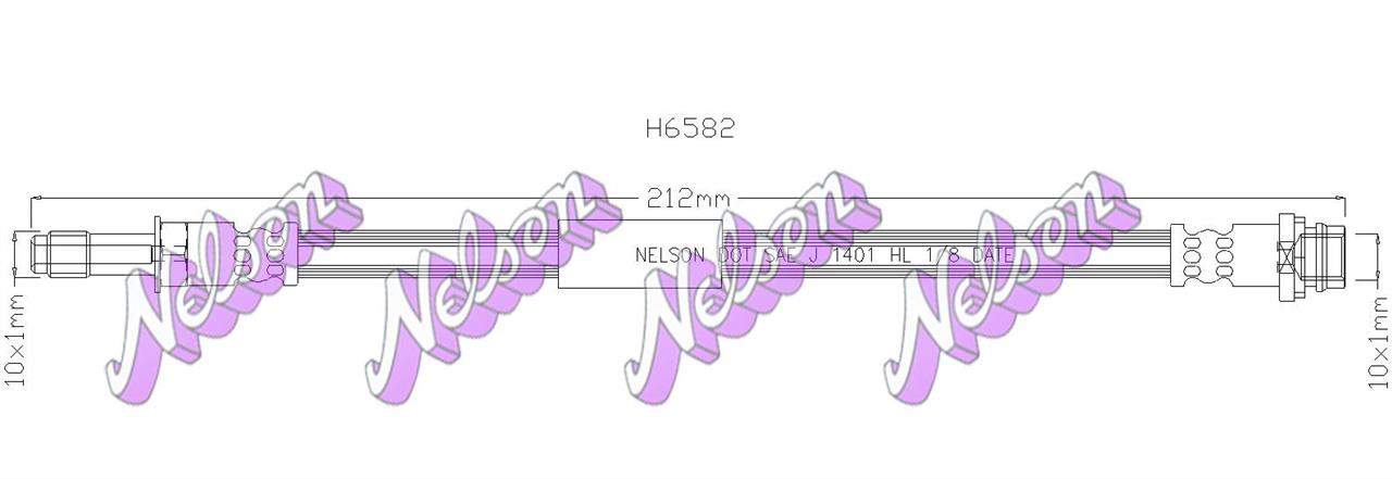 Brovex-Nelson H6582 Тормозной шланг H6582: Отличная цена - Купить в Польше на 2407.PL!