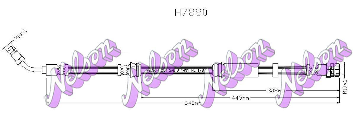 Brovex-Nelson H7880 Тормозной шланг H7880: Отличная цена - Купить в Польше на 2407.PL!