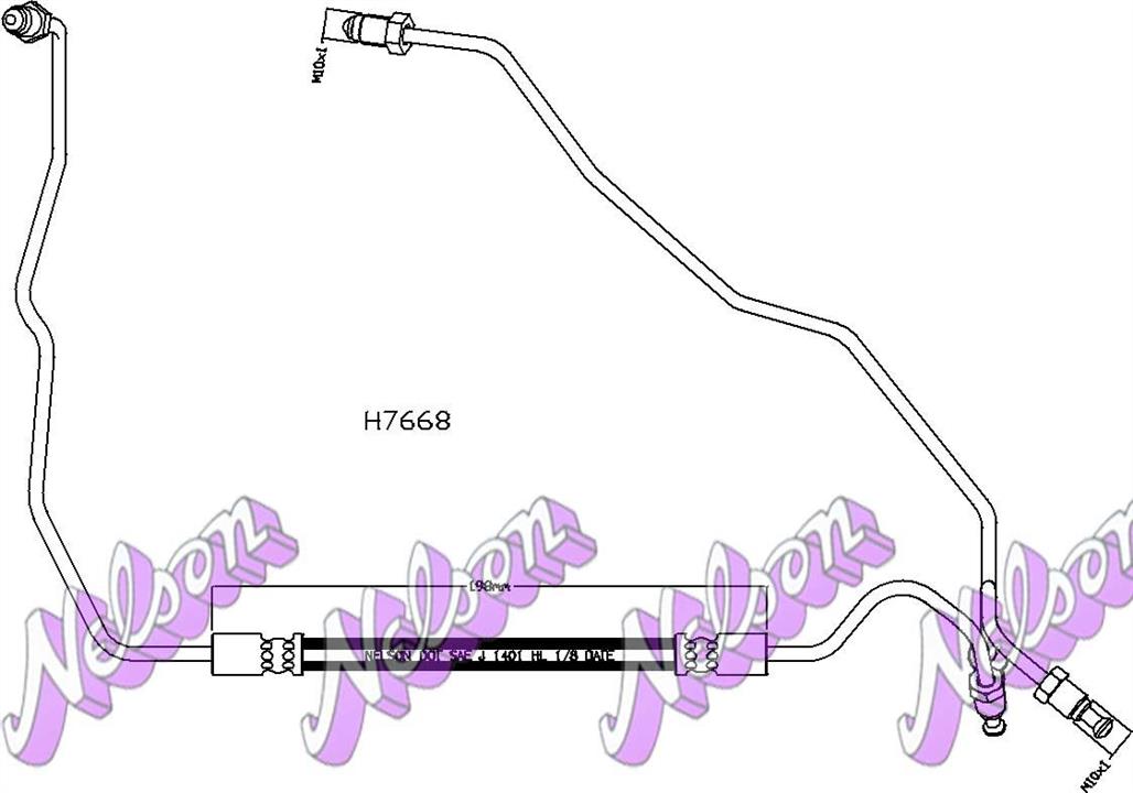 Brovex-Nelson H7668 Гальмівний шланг H7668: Приваблива ціна - Купити у Польщі на 2407.PL!