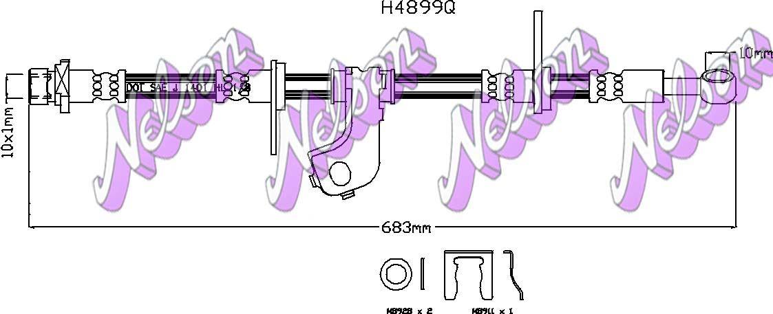 Brovex-Nelson H4899Q Тормозной шланг H4899Q: Отличная цена - Купить в Польше на 2407.PL!