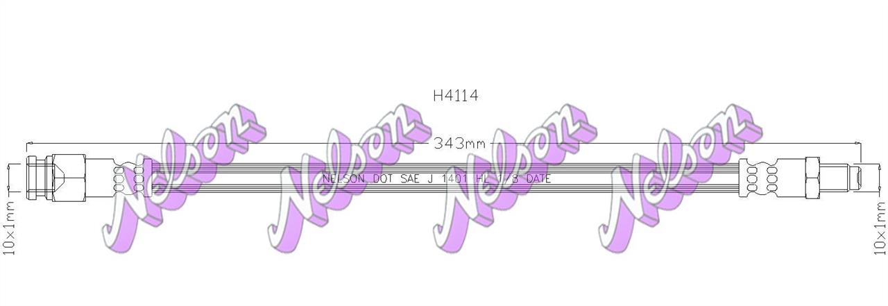 Brovex-Nelson H4114 Гальмівний шланг H4114: Приваблива ціна - Купити у Польщі на 2407.PL!