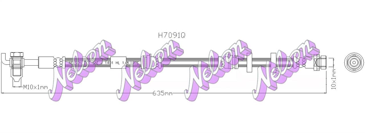 Brovex-Nelson H7091Q Przewód hamulcowy elastyczny H7091Q: Dobra cena w Polsce na 2407.PL - Kup Teraz!