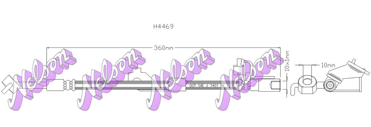 Brovex-Nelson H4469 Bremsschlauch H4469: Kaufen Sie zu einem guten Preis in Polen bei 2407.PL!