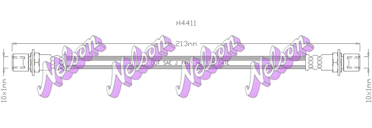 Brovex-Nelson H4411 Тормозной шланг H4411: Отличная цена - Купить в Польше на 2407.PL!