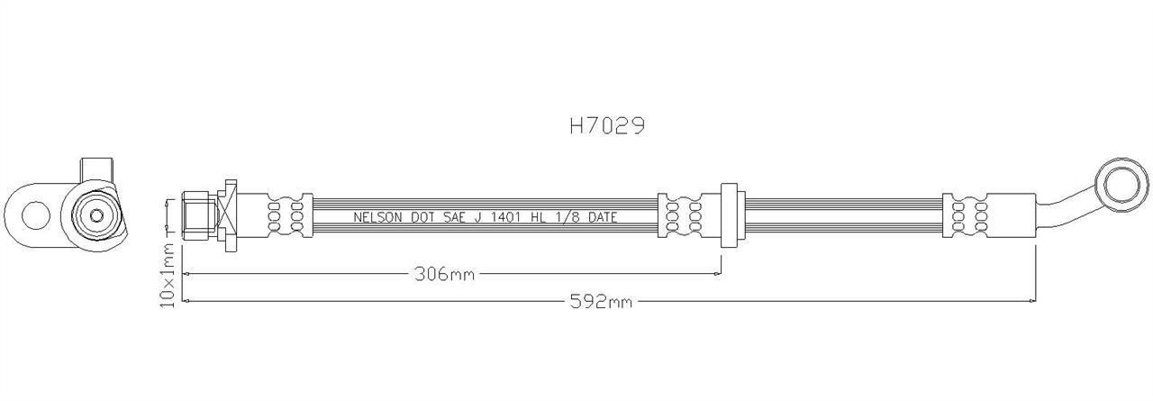 Brovex-Nelson H7029 Bremsschlauch H7029: Kaufen Sie zu einem guten Preis in Polen bei 2407.PL!