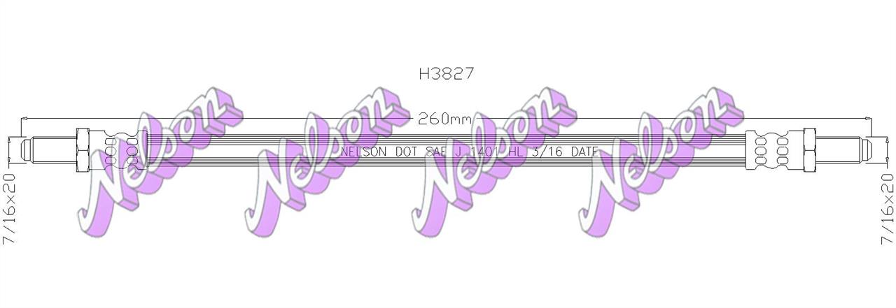 Brovex-Nelson H3827 Clutch hose H3827: Buy near me in Poland at 2407.PL - Good price!