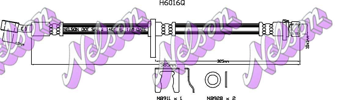 Brovex-Nelson H6016Q Тормозной шланг H6016Q: Отличная цена - Купить в Польше на 2407.PL!