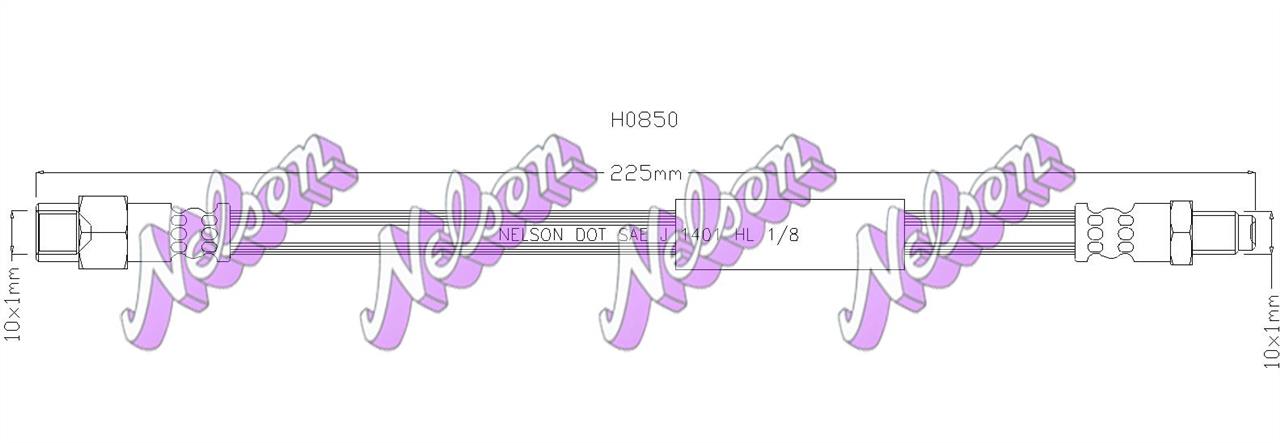 Brovex-Nelson H0850 Гальмівний шланг H0850: Приваблива ціна - Купити у Польщі на 2407.PL!