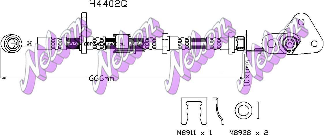 Brovex-Nelson H4402Q Przewód hamulcowy elastyczny H4402Q: Dobra cena w Polsce na 2407.PL - Kup Teraz!