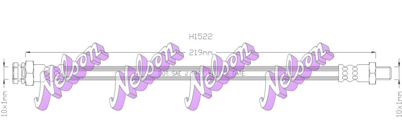 Brovex-Nelson H1522 Przewód hamulcowy elastyczny H1522: Dobra cena w Polsce na 2407.PL - Kup Teraz!