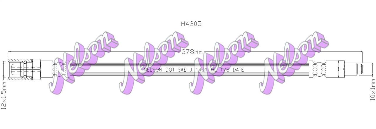 Brovex-Nelson H4205 Тормозной шланг H4205: Отличная цена - Купить в Польше на 2407.PL!