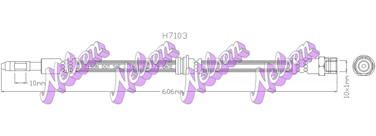 Brovex-Nelson H7103 Brake Hose H7103: Buy near me at 2407.PL in Poland at an Affordable price!