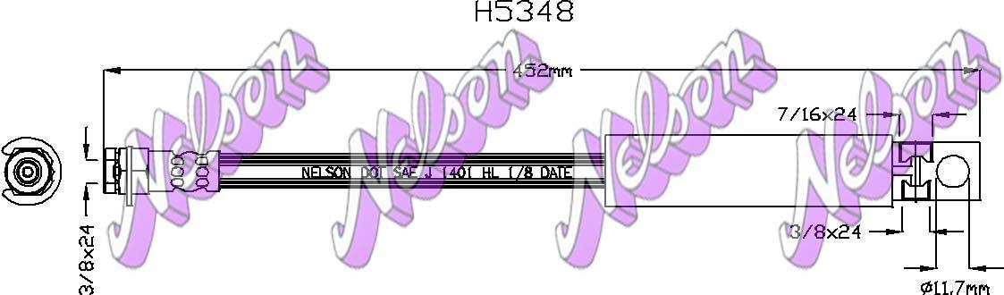 Brovex-Nelson H5348 Przewód hamulcowy elastyczny H5348: Dobra cena w Polsce na 2407.PL - Kup Teraz!
