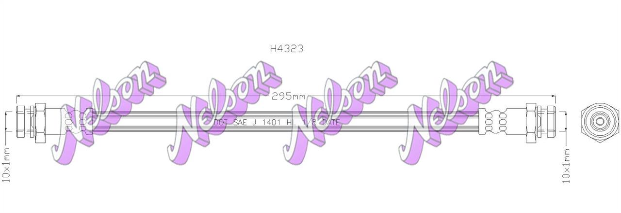 Brovex-Nelson H4323 Przewód hamulcowy elastyczny H4323: Dobra cena w Polsce na 2407.PL - Kup Teraz!