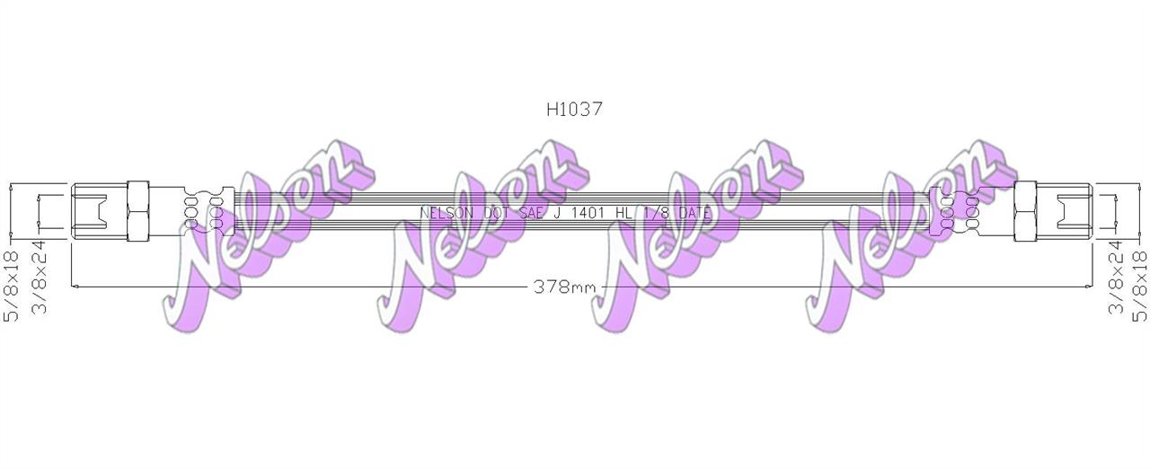 Brovex-Nelson H1037 Bremsschlauch H1037: Kaufen Sie zu einem guten Preis in Polen bei 2407.PL!