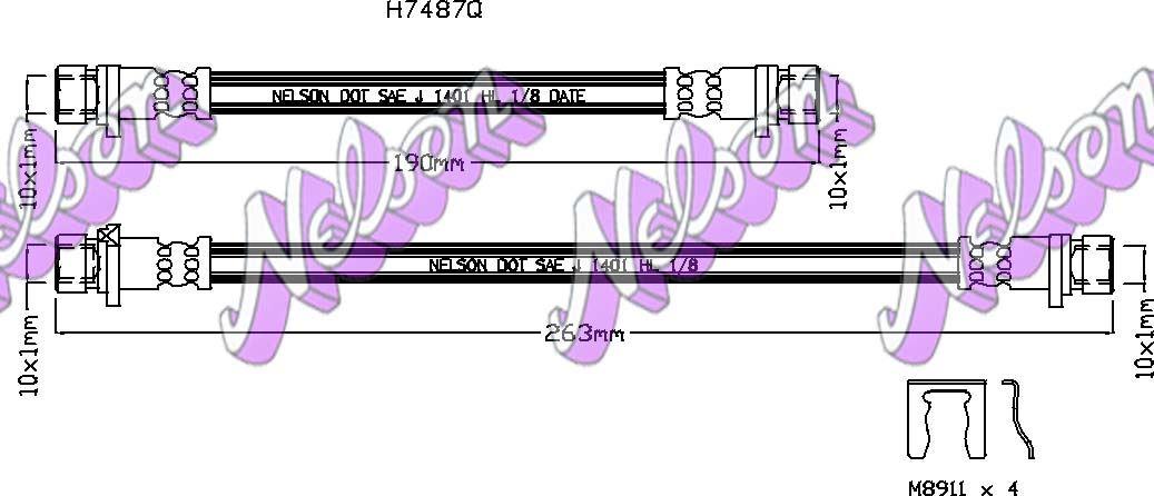 Brovex-Nelson H7487Q Bremsschlauch H7487Q: Kaufen Sie zu einem guten Preis in Polen bei 2407.PL!