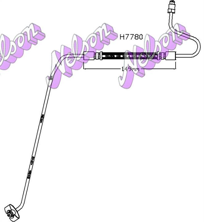 Brovex-Nelson H7780 Тормозной шланг H7780: Отличная цена - Купить в Польше на 2407.PL!