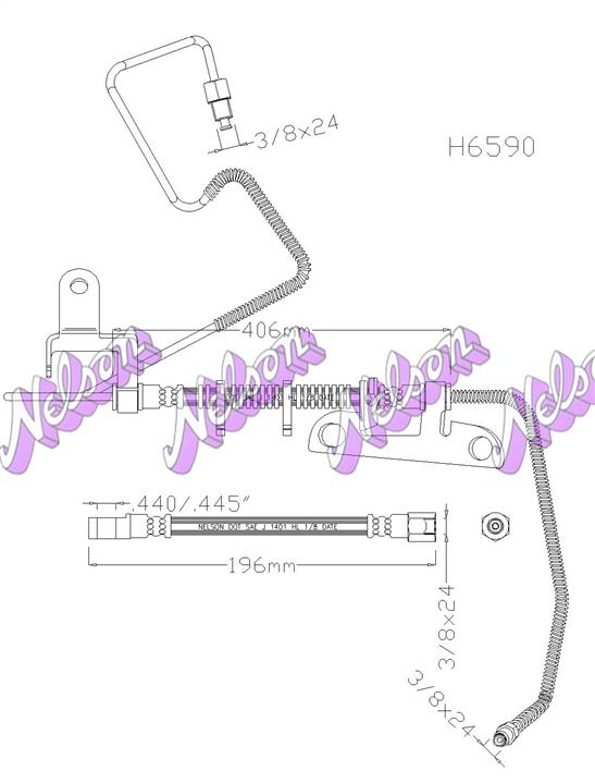 Brovex-Nelson H6590 Brake Hose H6590: Buy near me in Poland at 2407.PL - Good price!