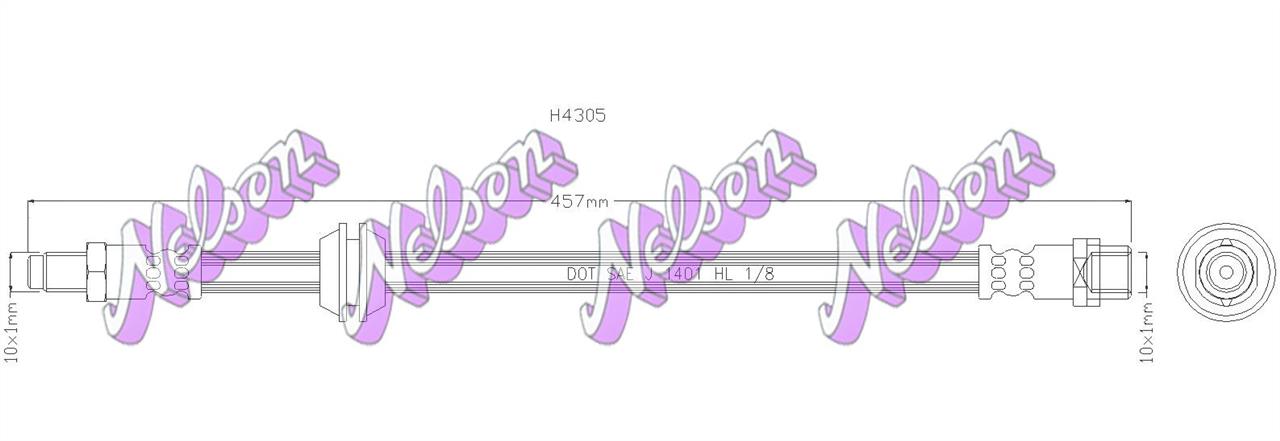 Brovex-Nelson H4305 Гальмівний шланг H4305: Приваблива ціна - Купити у Польщі на 2407.PL!