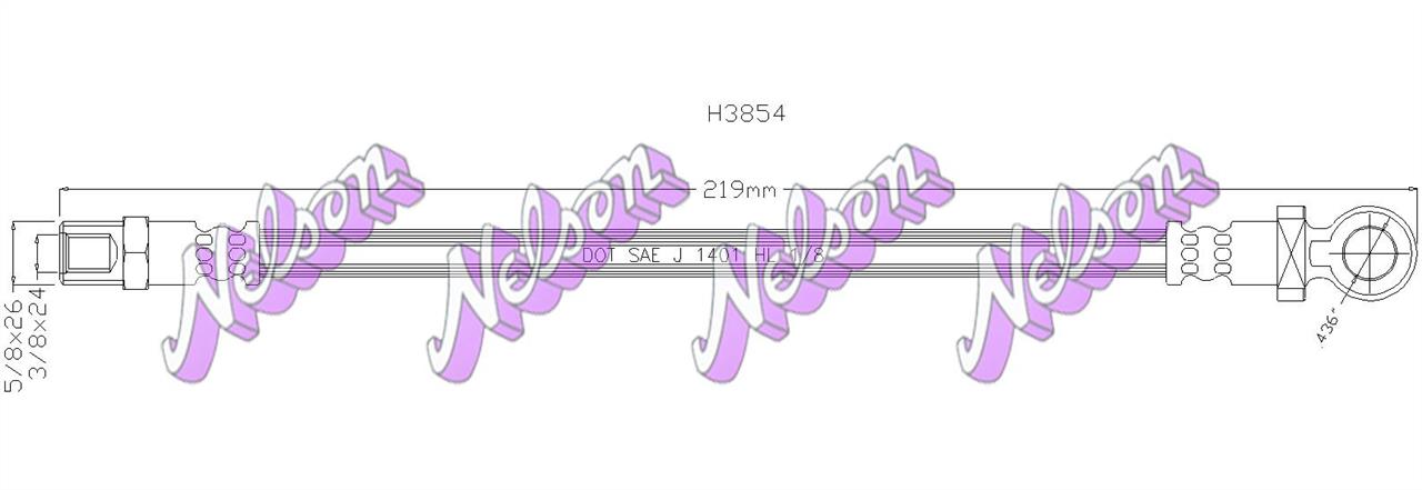 Brovex-Nelson H3854 Clutch hose H3854: Buy near me in Poland at 2407.PL - Good price!