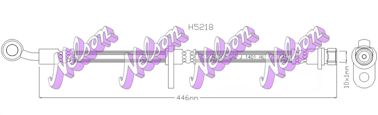 Brovex-Nelson H5218 Bremsschlauch H5218: Kaufen Sie zu einem guten Preis in Polen bei 2407.PL!