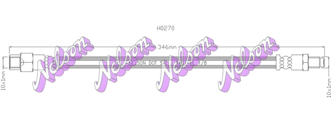 Brovex-Nelson H0270 Тормозной шланг H0270: Отличная цена - Купить в Польше на 2407.PL!