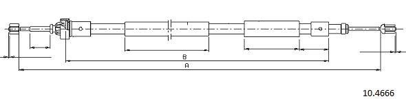 Cabor 10.4666 Linka hamulca tył 104666: Dobra cena w Polsce na 2407.PL - Kup Teraz!