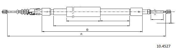 Cabor 10.4527 Linka hamulca tył 104527: Dobra cena w Polsce na 2407.PL - Kup Teraz!