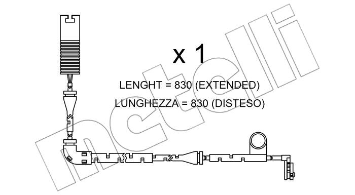 Metelli SU327 Сигнализатор, износ тормозных колодок SU327: Отличная цена - Купить в Польше на 2407.PL!