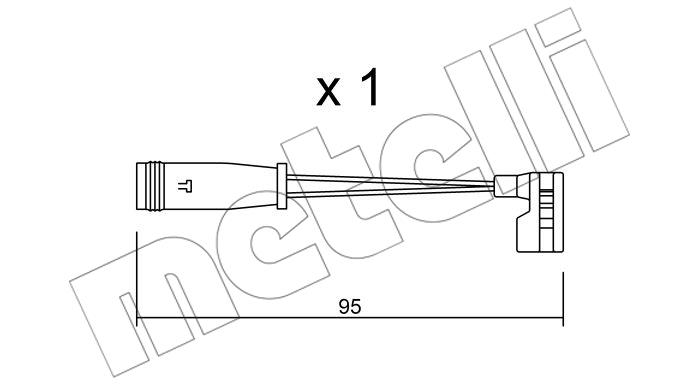 Metelli SU164 Warning contact, brake pad wear SU164: Buy near me in Poland at 2407.PL - Good price!