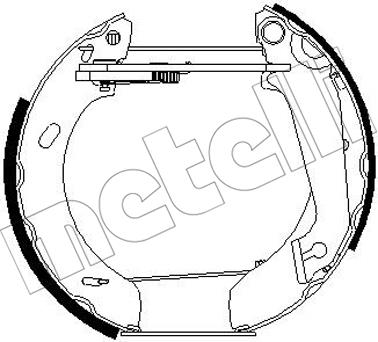 Metelli 510245 Колодки тормозные барабанные, комплект 510245: Отличная цена - Купить в Польше на 2407.PL!