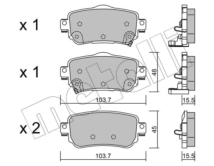 Metelli 2210110 Brake Pad Set, disc brake 2210110: Buy near me in Poland at 2407.PL - Good price!