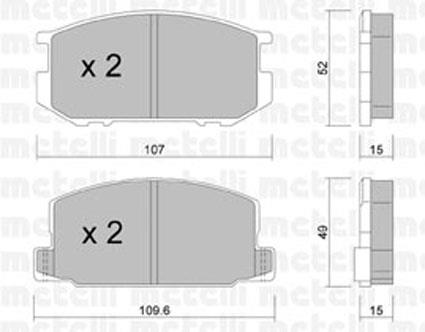 Metelli 2204410 Brake Pad Set, disc brake 2204410: Buy near me in Poland at 2407.PL - Good price!